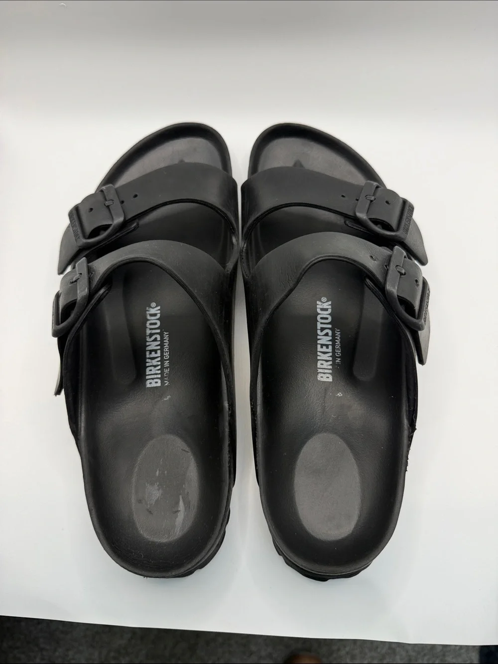 Birkenstock Black EVA Two-Strap Slides